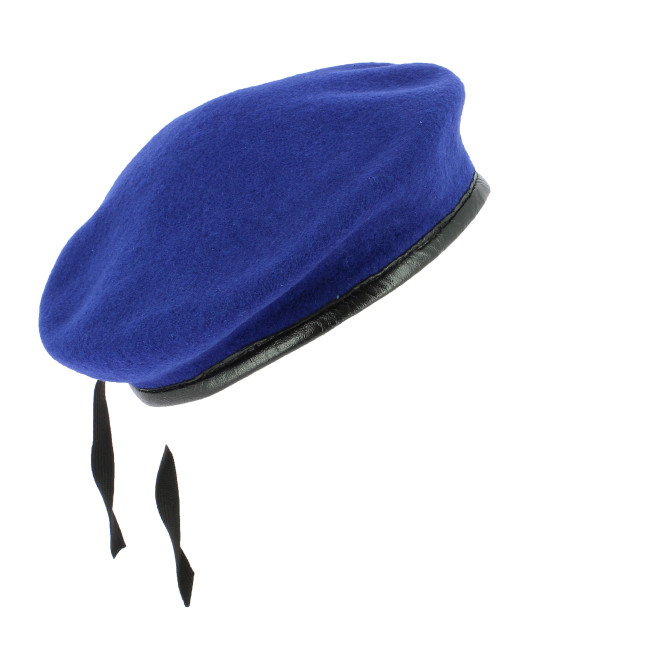 Béret Militaire Alat Bleu Bord en Cuir - Patrol Équipements
