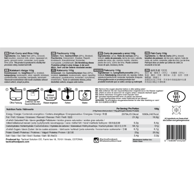 Ryba curry - Tactical Foodpack