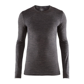 FUSEKNIT COMFORT RN LS M BLACK MELANG