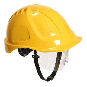 Casque endurance de chantier avec visière Jaune - Portwest