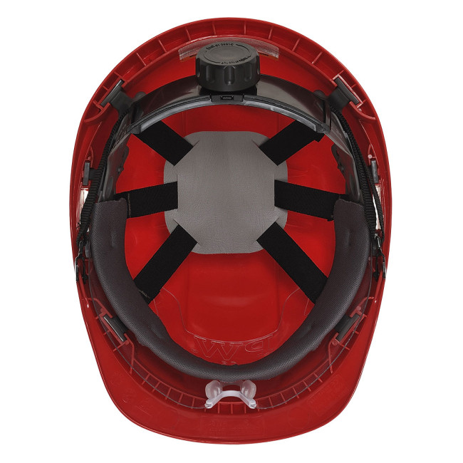 Baustellenhelm Endurance mit Visier Rot - Portwest