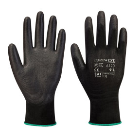 A120 - Nylon Handschoenen met PU-coating Zwart - Portwest
