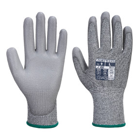 Gant anti-coupures niveau C et paume en PU Gris - Portwest