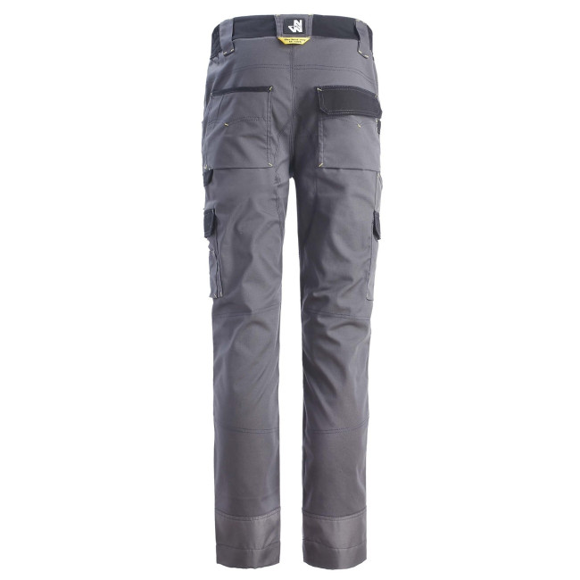 PANTALON DE TRAVAIL MULTIPOCHES CARY GRIS ET NOIR - North Ways