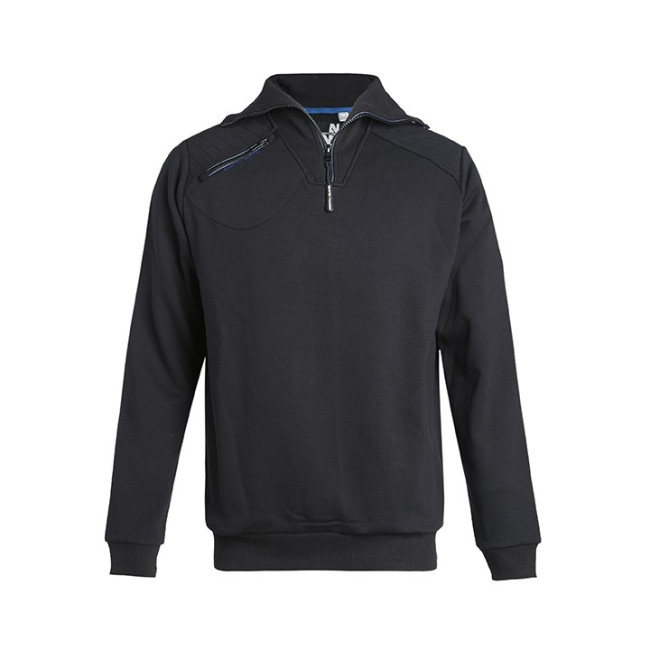STRICKPULLOVER IM SWEATSHIRT-STIL LARGO SCHWARZ - North Ways