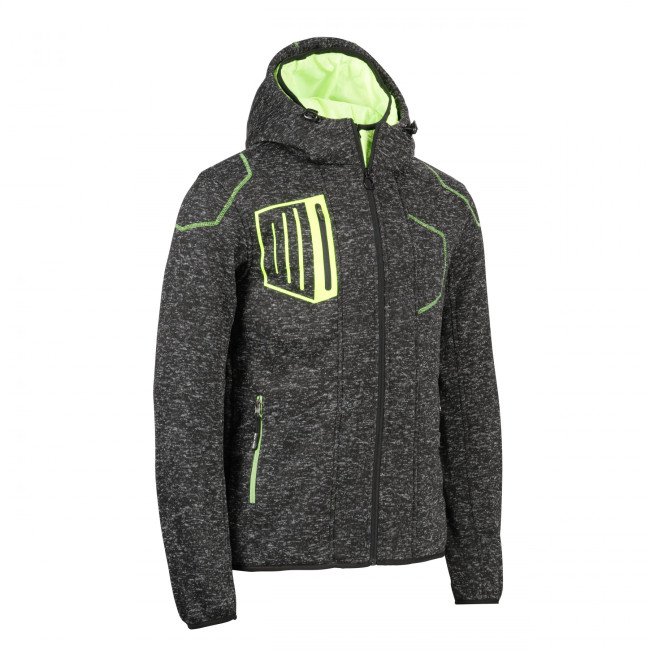 VESTE LYNX NOIR CHINE ET VERT - North Ways