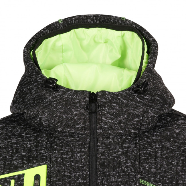 VESTE LYNX NOIR CHINE ET VERT - North Ways