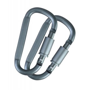 Mousquetons Locking Carabinas 8mm Gun metal - Kombat Tactical