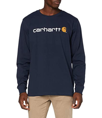 Tee-Shirt Core Logo manches longues 104107 Marine - Carhartt