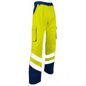 Pantalon HV bicolore EN20471 Marine/Jaune Fluo - PROTECTION - LMA
