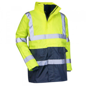 Parka 4en1 haute visibilité Jaune Fluo/Marine - PREVENTION - LMA