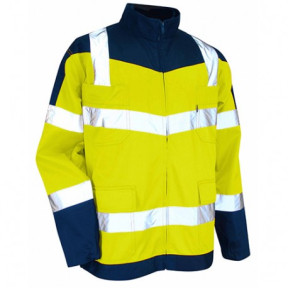 Kurtka odblaskowa dwukolorowa EN20471 Granatowa/Żółta Fluo - PRECAUTION - LMA