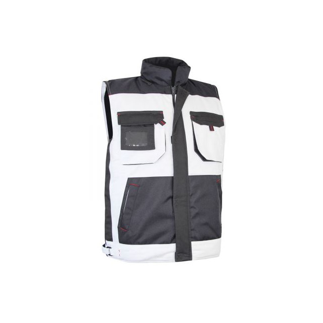 Bodywarmer type Peintre bicolore Blanc/Gris Nuit - PERCHE - LMA