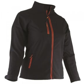 Damen Softshell-Fleecejacke mit Reißverschluss Schwarz - ALBA - LMA