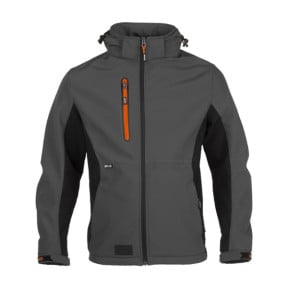 Softshell à capuche TRYSTAN Anthracite/Noir - Herock
