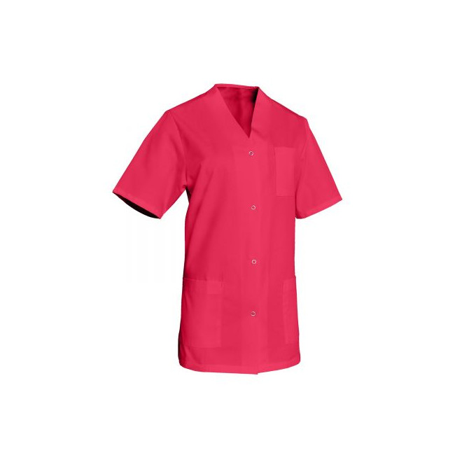 Tunique Rose de travail pressions manches courtes - SNV