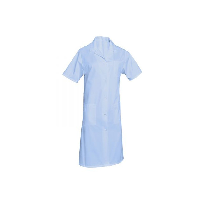 Blouse Bleue Ciel pressions manches courtes - SNV