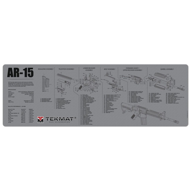 Zerlegungsmatte für AR-15 Grau - Tekmat