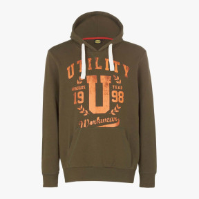 SWEATSHIRT HOOD GRAPHIC GROEN MILITARY - Diadora