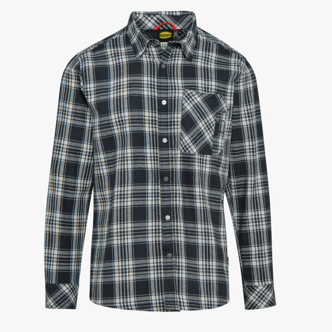 KOSZULA W KRATĘ FLANELOWA SHIRT CHECK CZARNA/KREMOWA - Diadora
