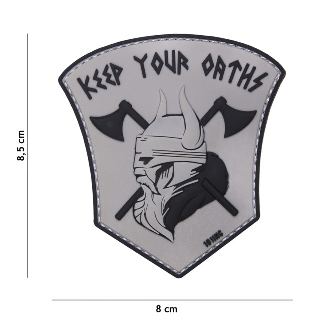 Patch 3D PVC Keep our oarths Grijs - 101 Inc