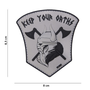 Patch 3D PVC Keep our oarths Gris - 101 Inc