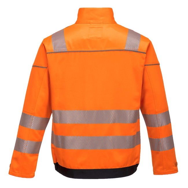Warnschutz-Arbeitsjacke HV PW3 Orange/Schwarz T500 - Portwest