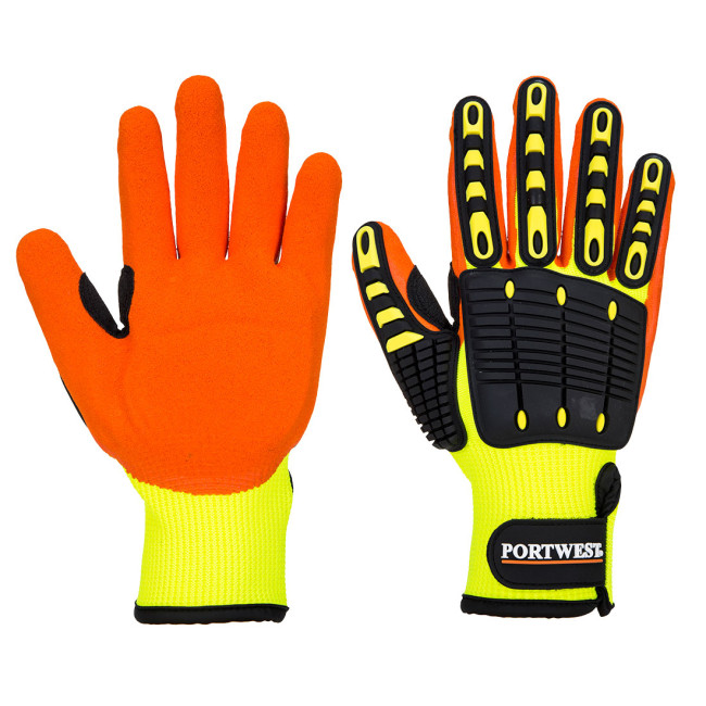 Anti Impact Grip handschoen A721 Geel/Oranje - Portwest