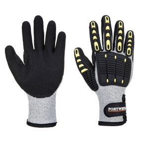 Thermo-Schnittschutzhandschuh mit Aufprallschutz C A729 Grau/Schwarz - Portwest