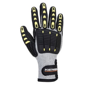 Thermo-Schnittschutzhandschuh mit Aufprallschutz C A729 Grau/Schwarz - Portwest