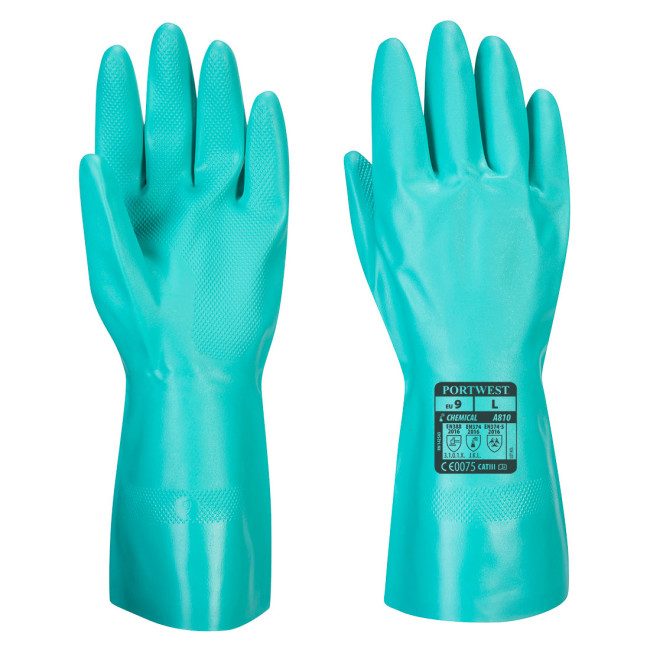 Nitrosafe Chemische handschoen CE Groen A810 - Portwest