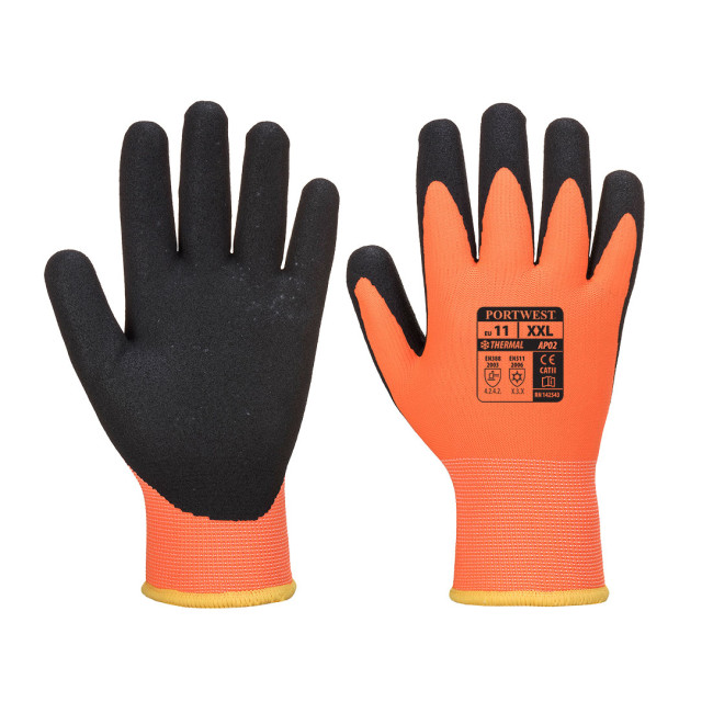 Handschoen Thermo Pro Ultra CE AP02 Oranje/Zwart - Portwest