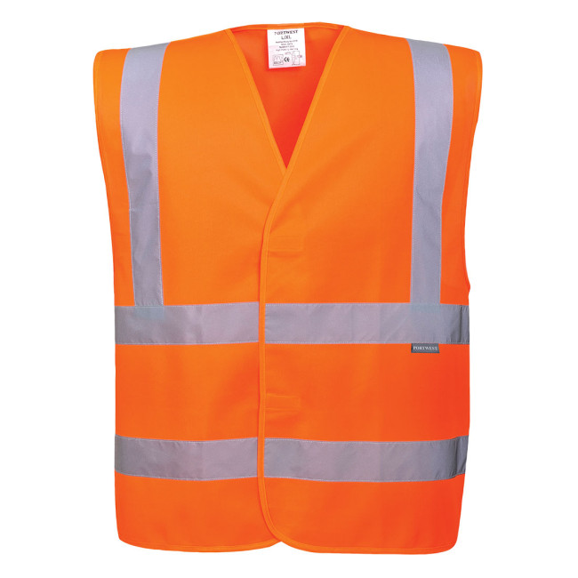 Hoge Zichtbaarheid gilet met retro-reflecterende banden C470 Oranje - Portwest