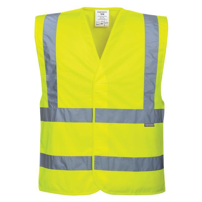 Hoge Zichtbaarheid vest met retro-reflecterende banden C470 Geel - Portwest