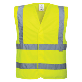 Hoge Zichtbaarheid vest met retro-reflecterende banden C470 Geel - Portwest