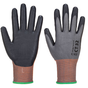 Gant Anticoupure niveau C avec mousse nitrile Gris/Noir - Portwest