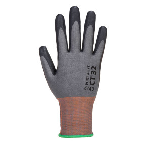 Gant Anticoupure niveau C avec mousse nitrile Gris/Noir - Portwest