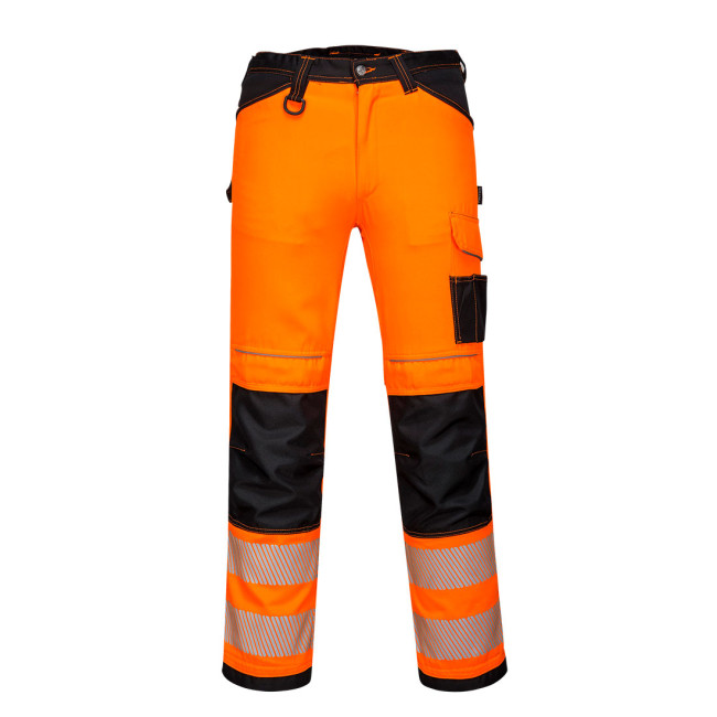 Pantalon de travail Haute Visibilité WORK PW340 Orange/Noir - Portwest