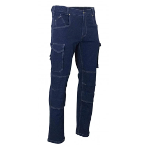 Jean de travail BARIL avec poches genouillères Bleu Denim - LMA