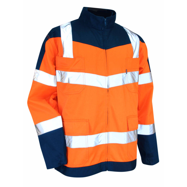 URGENCE tweekleurige hoge zichtbaarheid jas Fluor Oranje - LMA