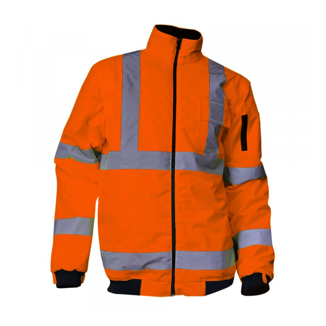 4-in-1 PREVENTION Parka Klasse 2 Fluo wasserdicht und winddicht Orange Fluo - LMA