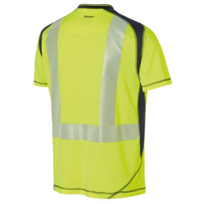 T-SHIRT KR HV LUK-LIGHT ŻÓŁTY/MARINE - MOLINEL