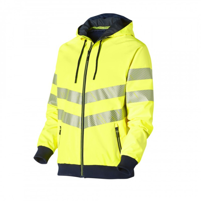 WETTERFESTER HOCHSICHTBARER WINDBREAKER GELB/MARINE - MOLINEL
