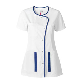DAMES TUNIEK NAELA ANTIBACTERIEEL KM CP NAELA WIT/MARINE - HASSON