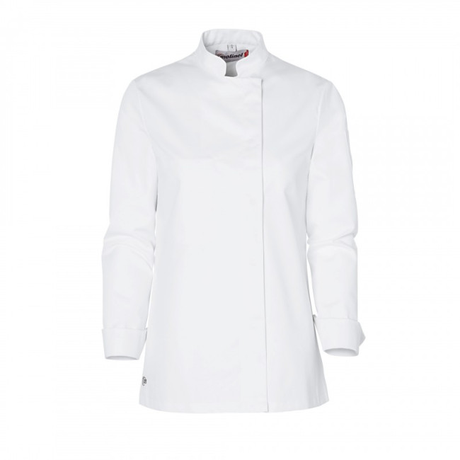 DAMESVEST LANGE MOUWEN BUSI WIT - MOLINEL