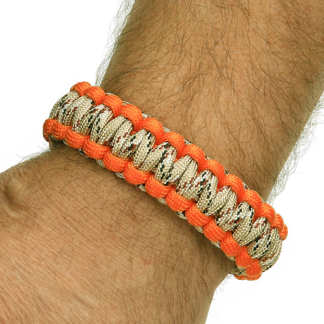 Paracord iron buckle 9 inch orange CM074OR - BCB