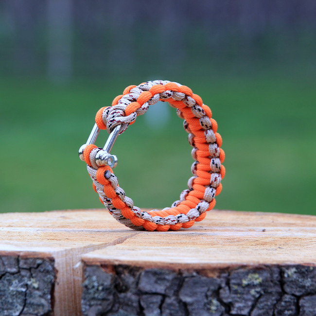 Paracord Eisenschnalle 9 Zoll orange CM074OR - BCB