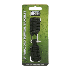 Paracord iron buckle 9 inch black CM074B - BCB