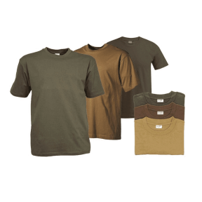 Set van 3 effen T-shirts Kaki/Beige/Bruin - Percussion