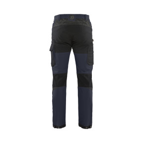Pantalon maintenance stretch 4D Marine foncé/Noir - Blaklader
